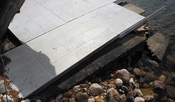 Pier-A-Matic Pier Installed Over Broken Concrete