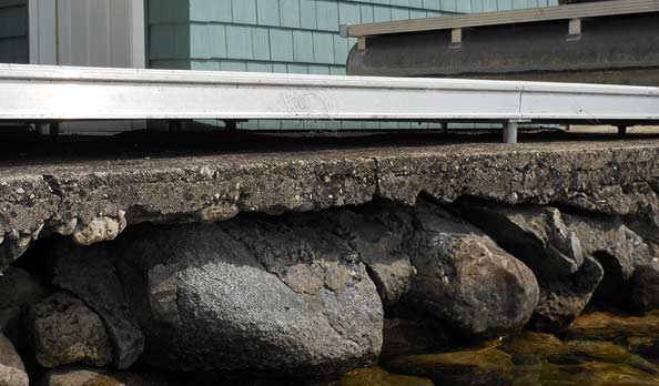 Pier-A-Matic Pier Installed Over Broken Concrete
