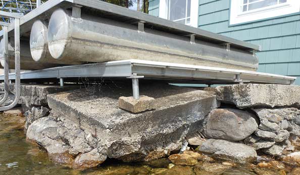 Pier-A-Matic Pier Installed Over Broken Concrete